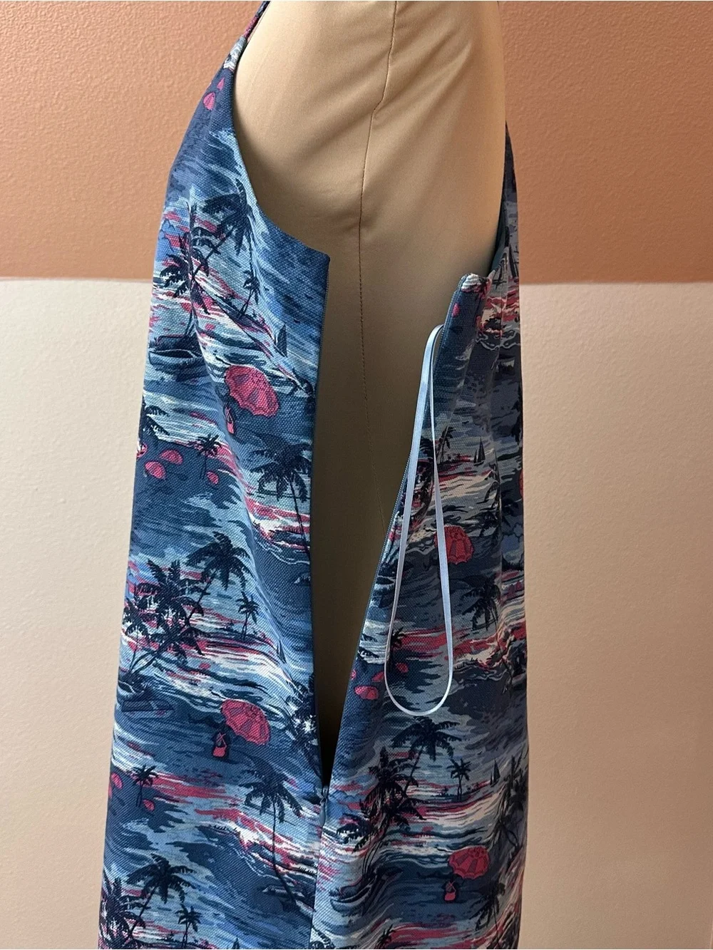 J.Crew Dress Womens 12 Linen Cotton Tropical Print Lined Sundress Resort Cruise